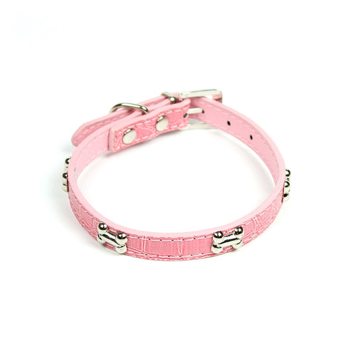 Dog Bone Collar in Pink by The Paw Wag Company