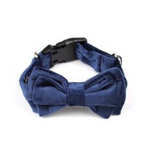 Navy Velvet Bow Tie