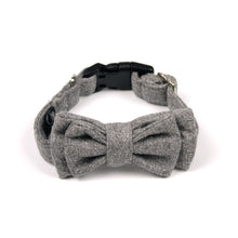 Grey Wool Bow Tie by The Paw Wag Company for Dogs