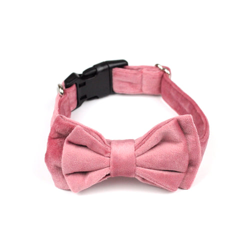 Dusty Rose Velvet Bow Tie