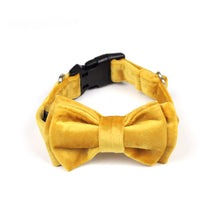 Mustard Yellow Velvet Bow Tie