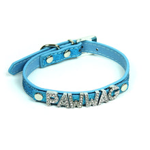 Custom Glitter Collar in Blue by The Paw Wag Company