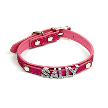 Custom Glitter Collar in Fuschia by The Paw Wag Company