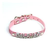 Custom Glitter Collar in Pink by The Paw Wag Company