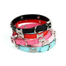 Rhinestone Dog Bone Collar in Pink by The Paw Wag Company