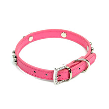 Rhinestone Dog Bone Collar in Fuschia