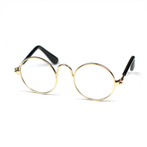 Round Glasses in Gold by The Paw Wag Company for Cats and Small Dogs.  Fashion Pet Glasses and Sunglasses.