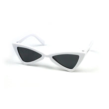 Cat Eye Triangle Sunglasses in White by The Paw Wag Company for Cats and Small Dogs.  Fashion Pet Glasses and Sunglasses.