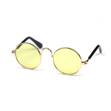 Round Sunglasses in Yellow by The Paw Wag Company for Cats and Small Dogs.  Fashion Pet Glasses and Sunglasses.