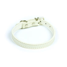 Terrier Charm Collar in White by The Paw Wag Company
