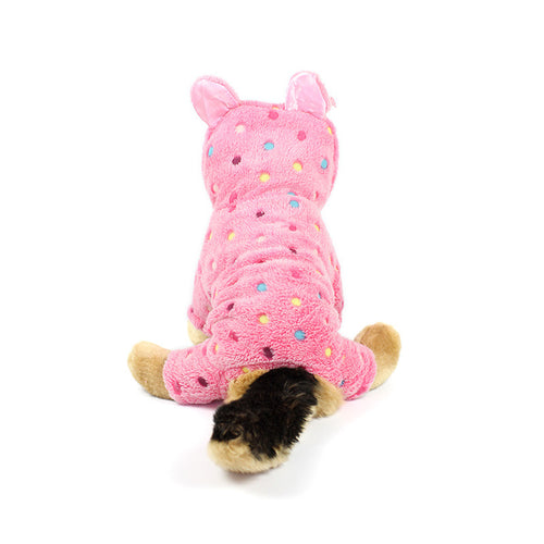 Polka Dog Bunny Jumpsuit in Pink