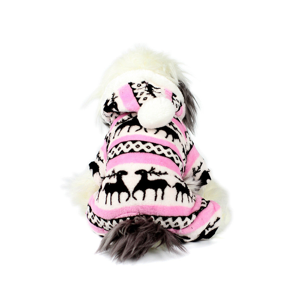 Snowball and Reindeers Jumpsuit in Pink