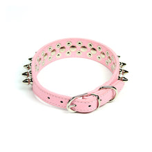 Petite Spiked and Studded Collar in Pink by The Paw Wag Company
